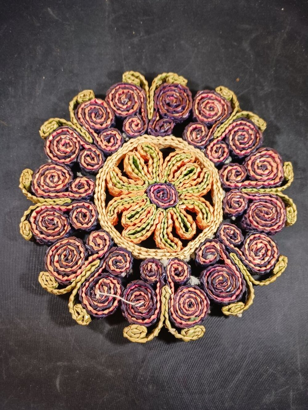 Wicker Rattan Hot Pads Trivets Wall Decor Boho MCM Retro Style